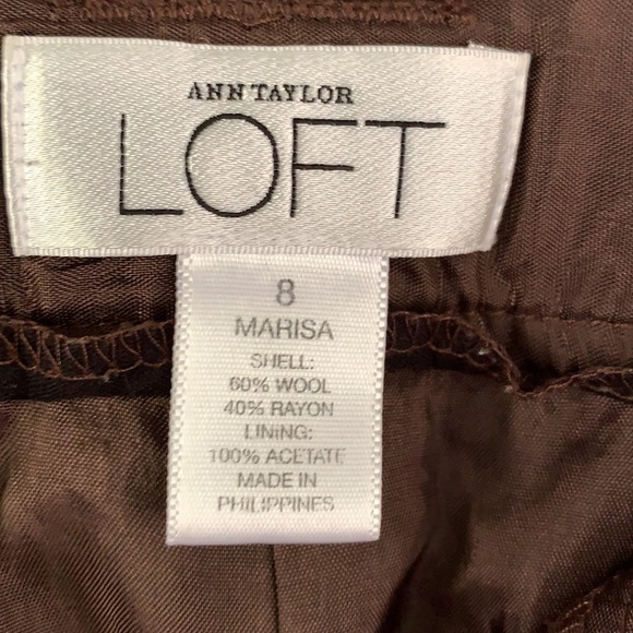 Loft Marisa Cropped Pant Brown - Picture 9 of 12